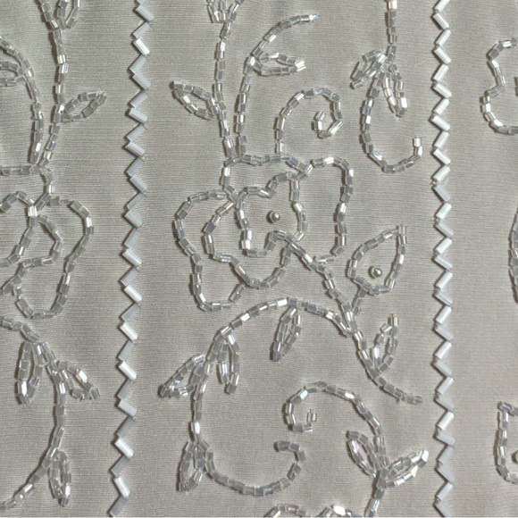 Montage Collection Luxury Beige Beaded Embellished Formal Dress & Jacket S 14 - Picture 11 of 17